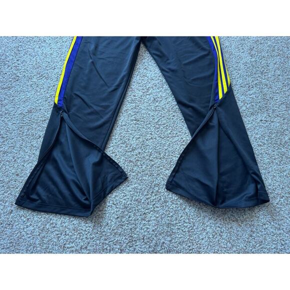 Adidas warm up track pants, Black, Purple & Yellow on sides; zippered bottoms - Picture 10 of 12